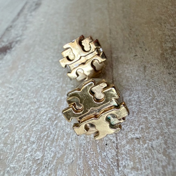 Tory Burch Gold Logo Studs - Picture 3 of 4